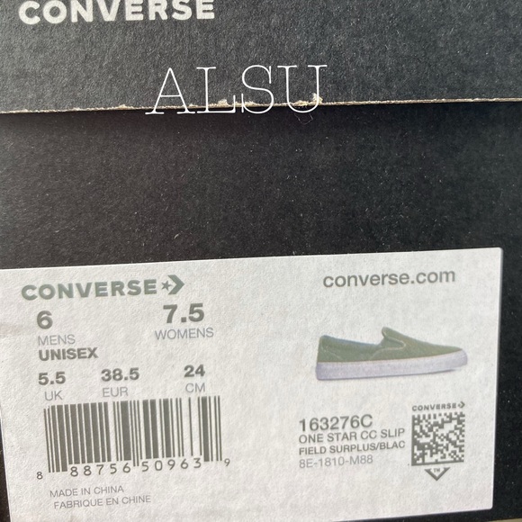 Converse One Star CC Slip Field Green Suede W - Picture 8 of 8